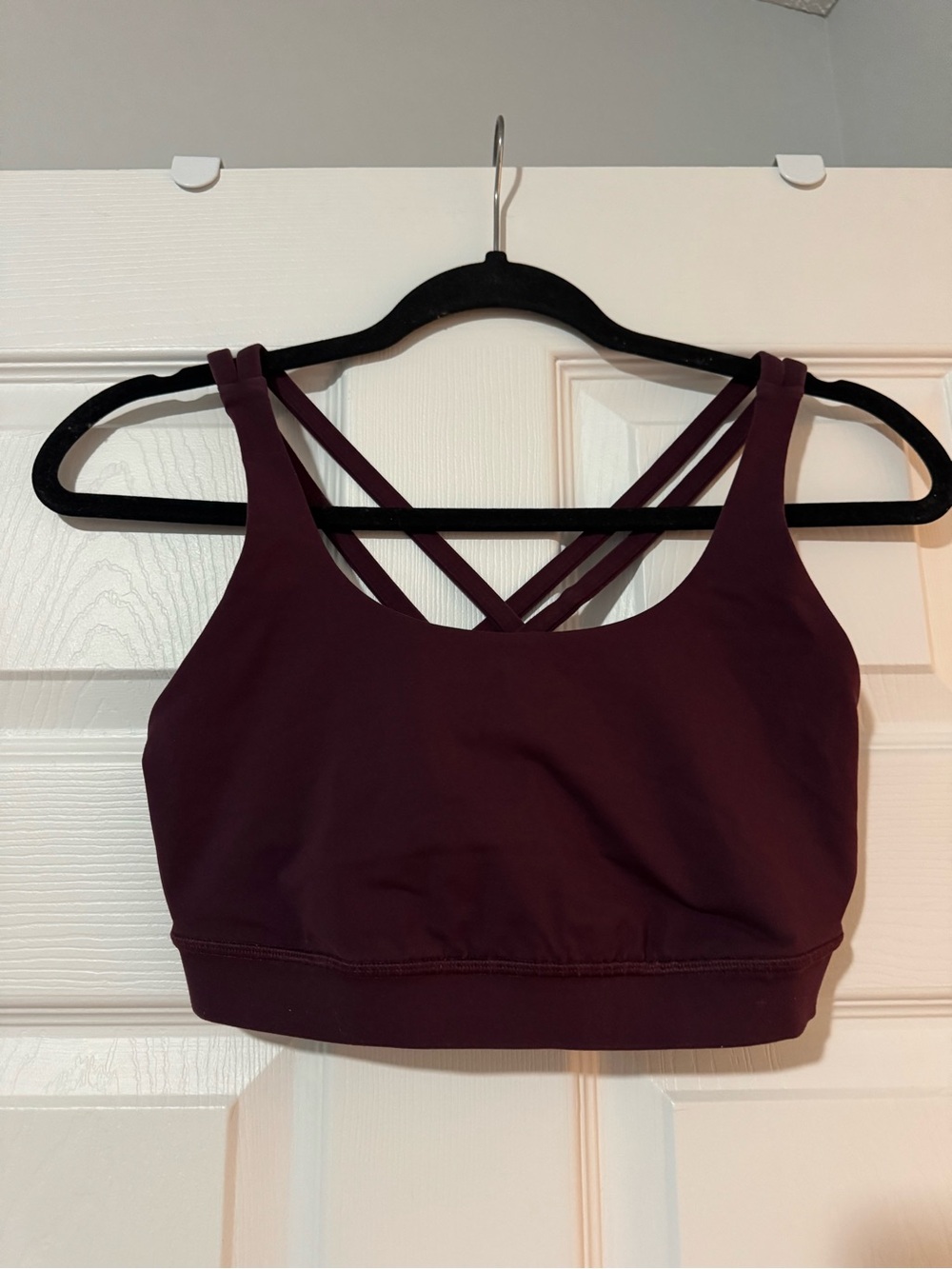 lululemon athletica Crisscross Back Sports Bra - burgundy size 8